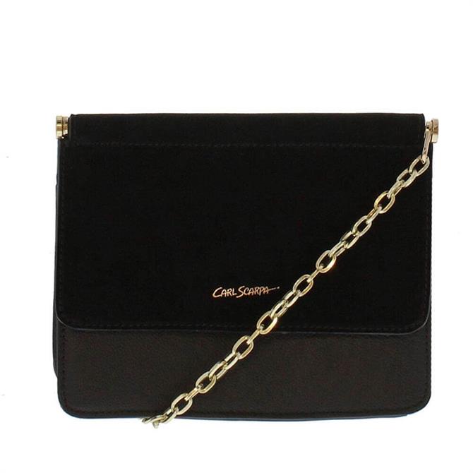 Carl Scarpa Eloise Black Leather and Suede Cross Body Bag